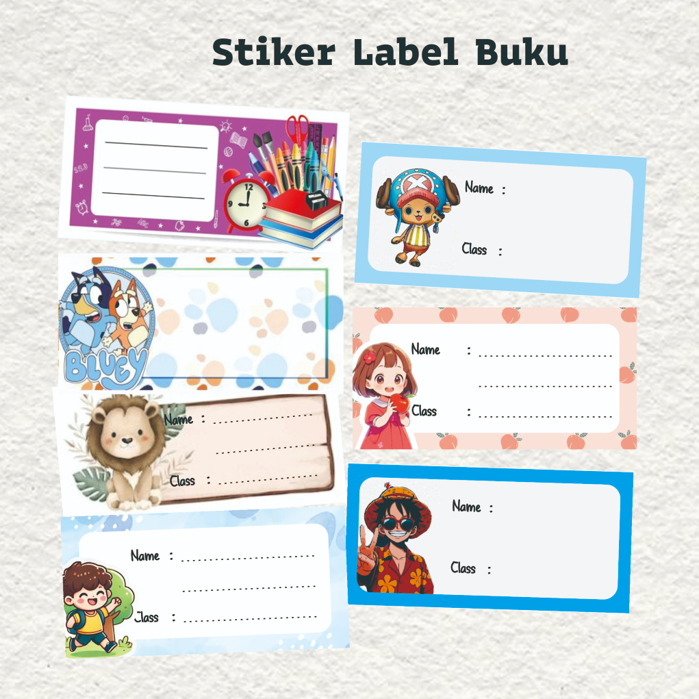

Sticker Label Nama Buku Pelajaran Karakter untuk Buku Pelajaran Sekolah – Praktis & Siap Pakai!