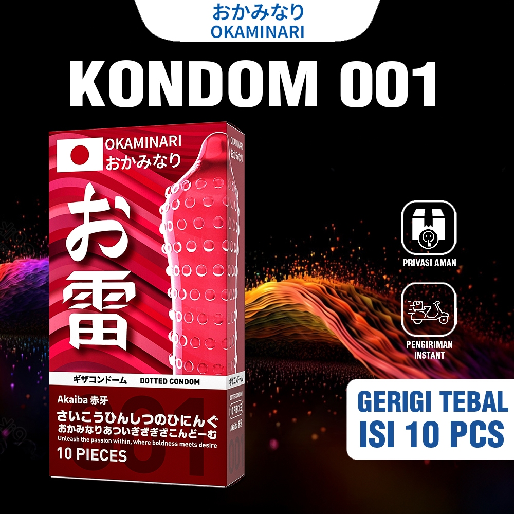 Okaminari Kondom 001 Gerigi Original 10 Pcs