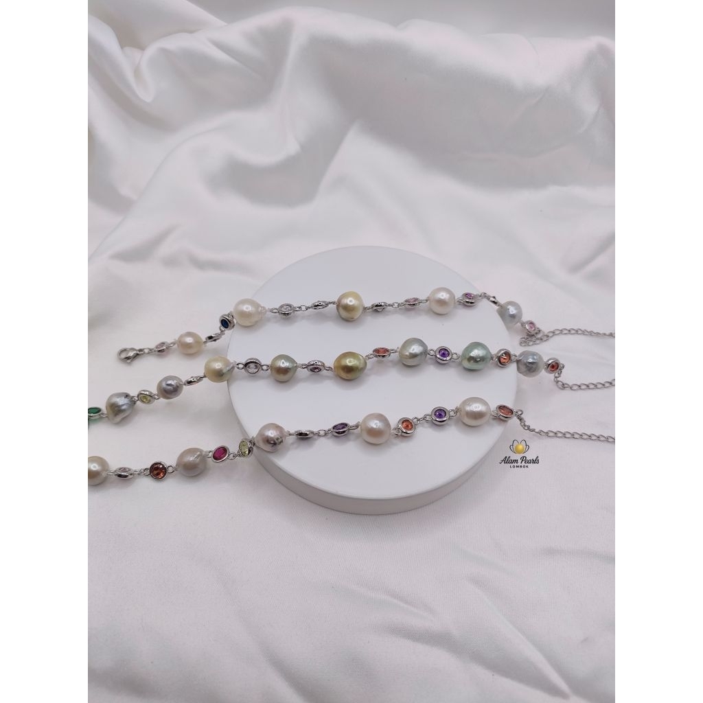 Gelang batu mutiara laut baroque