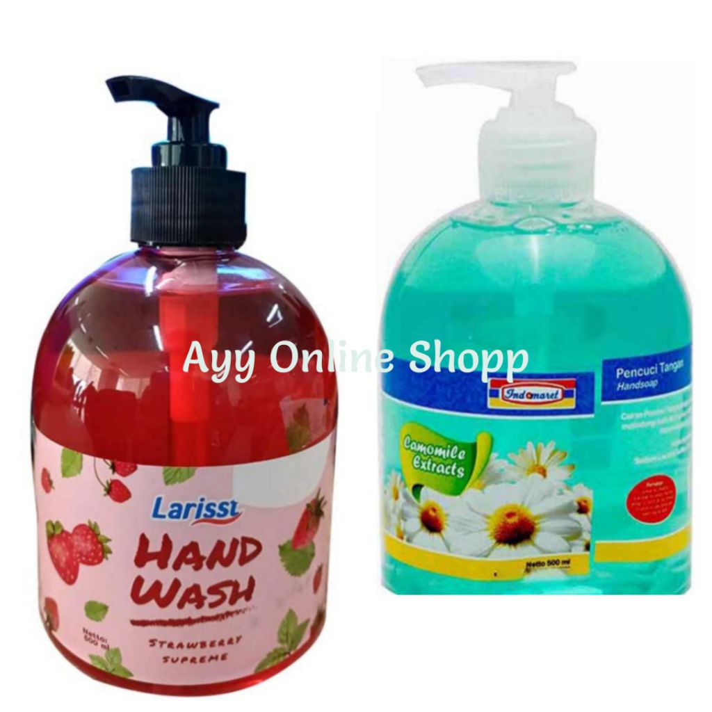 Indomaret Hand Soap Pump Camomile / Larisst Hand Wash Strawberry Supreme 500mL