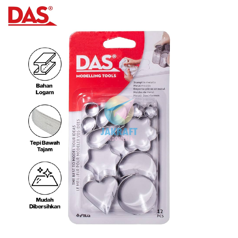 

(12 Pcs) Set Alat Cetak Logam Bentuk Tanah Liat Lilin Mainan DAS DYI Metal Mould Modelling Clay Tools Plastisin Doh Bahan Besi Cetakan Bintang Hati Bunga Bulan Sabit Bulat