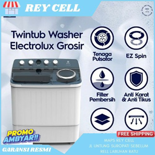 Mesin Cuci 2 tabung Electrolux 12kg tipe 13262 garansi resmi bandar lampung