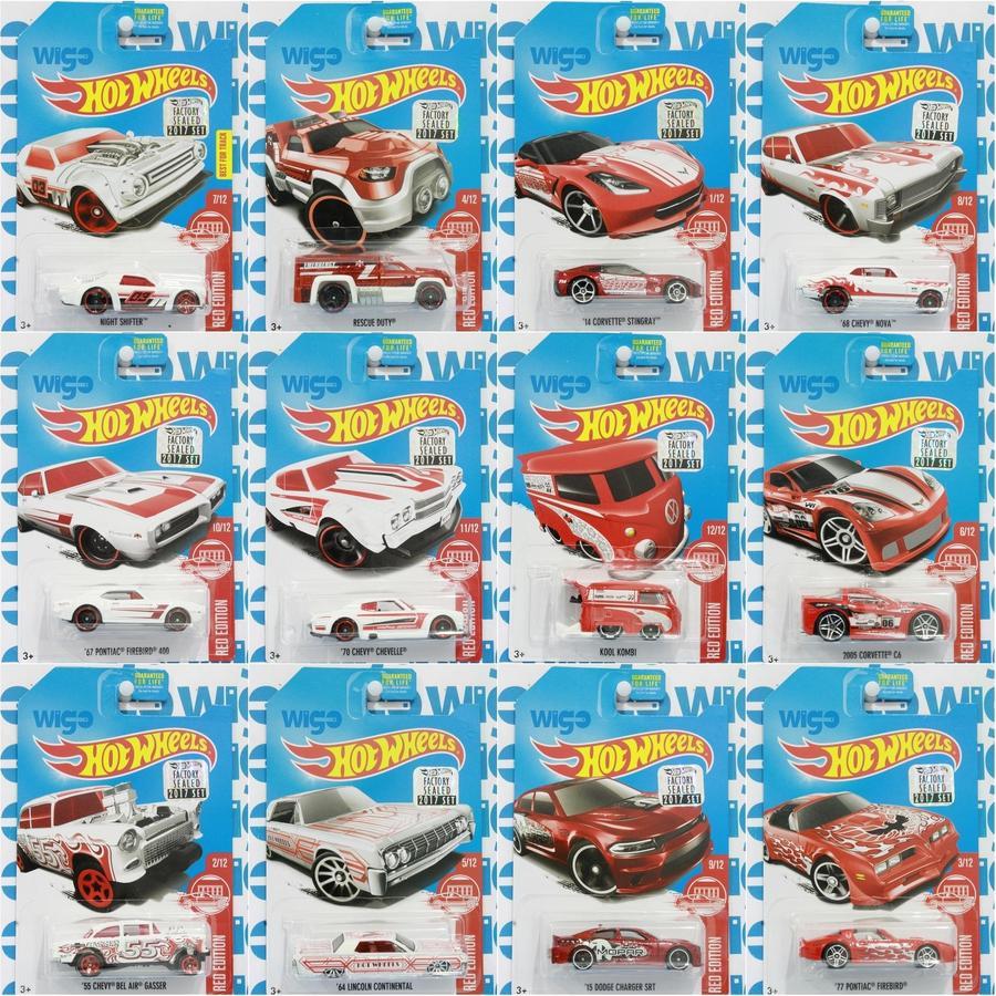 Hotwheels Hot Wheels Factory Sealed 2017 Red Edition Target Exclusive paket set series incl Kool Kom
