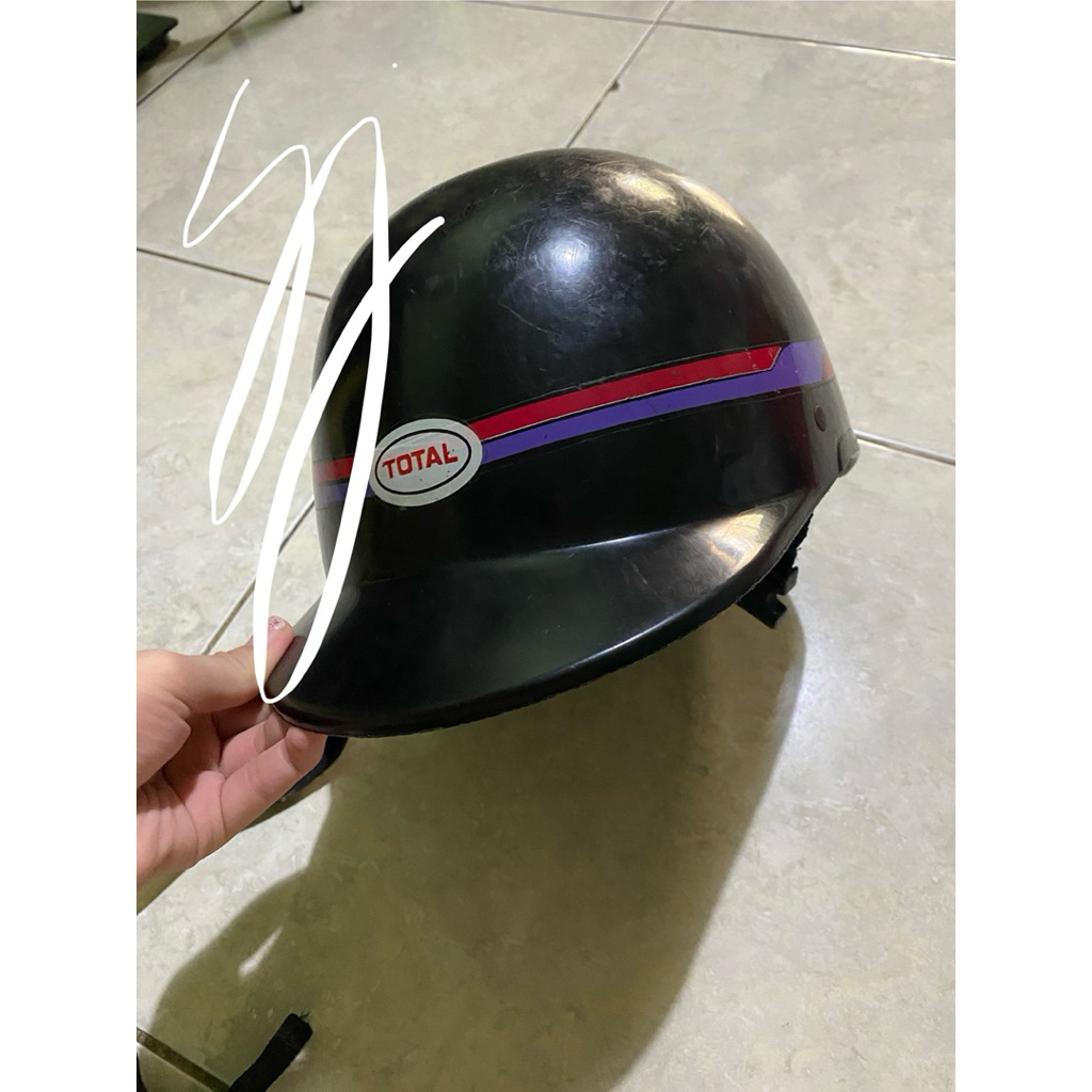 Helm retro honda jadul merk total helm cetok total bagus