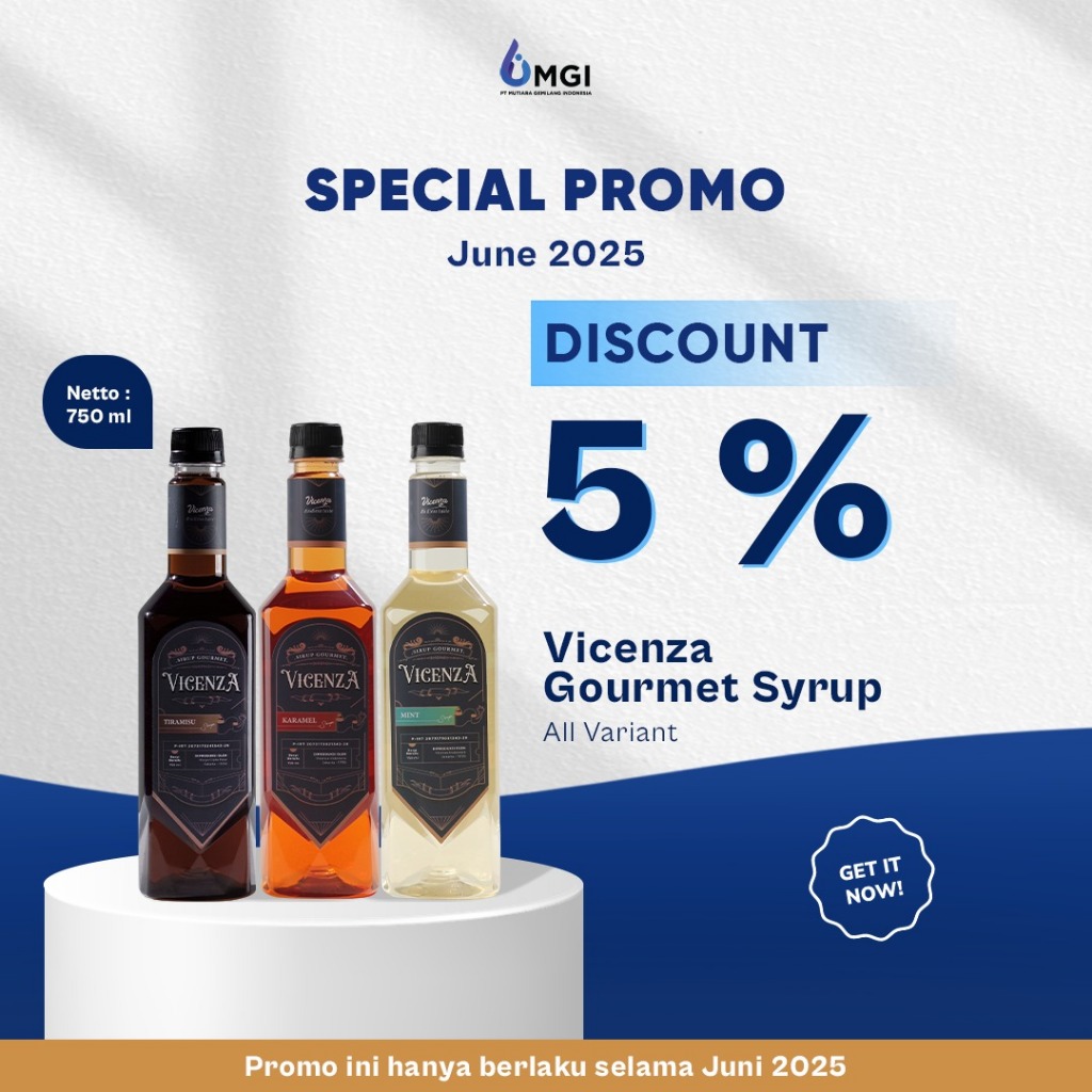 

Mutiaragemilang.id Vicenza Gourmet Syrup Minuman 750ML PT MGI ( Mutiara Gemilang Indonesia ) Cabang bandung