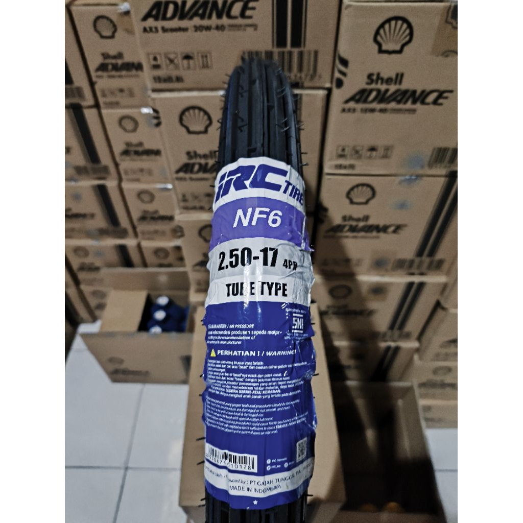 Ban Luar IRC NF-6 250-17 Tubetype / Ban Depan Sepeda Motor Bebek