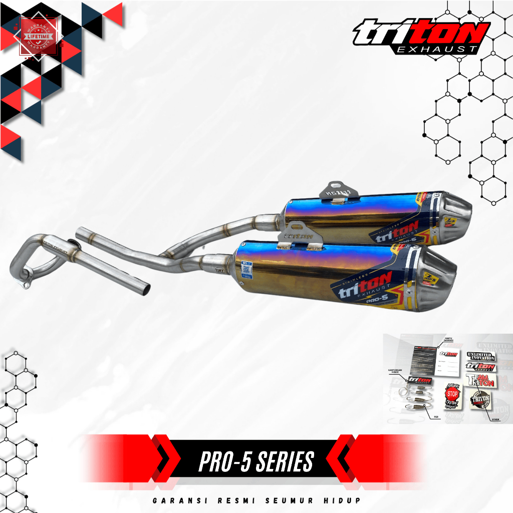 Knalpot Crf 150l, Wr155, Klx 150 Dobel Muffler Knalpot Racing KLX 150, Crf, Wr 155 Fullsystem Origin