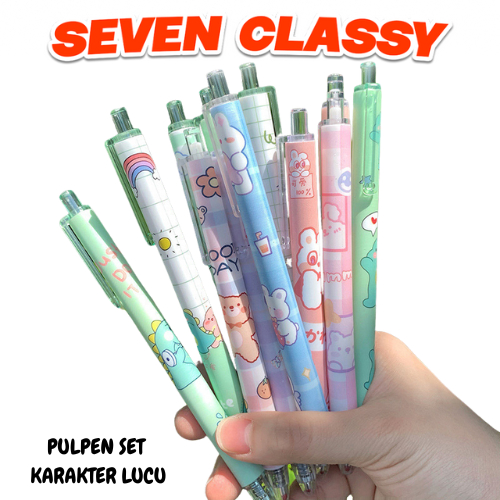 

SC - PULPEN SET KARAKTER LUCU H643 PULPEN MEKANIK ISI 6PCS BOLPOIN GEL