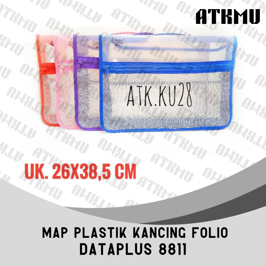 

Map Plastik Kancing Folio DATAPLUS 8811 / Zipper Kancing Cetekan Tali Tenteng