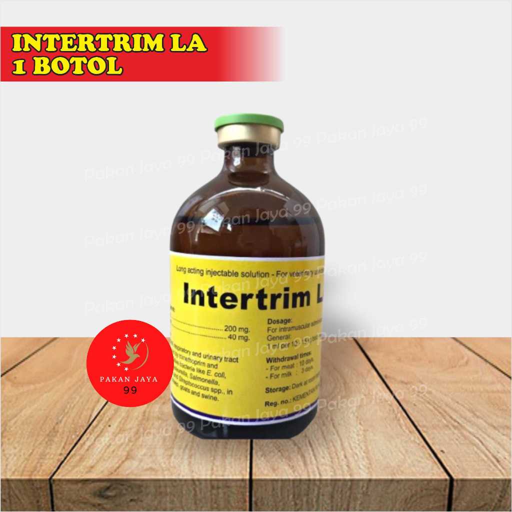 READY INTERTRIM LA 100ML INTERTRIM 100ML  ASLI TMC HOLLAND ORIGINAL OBAT ANTIBIOTIK HEWAN TERNAK