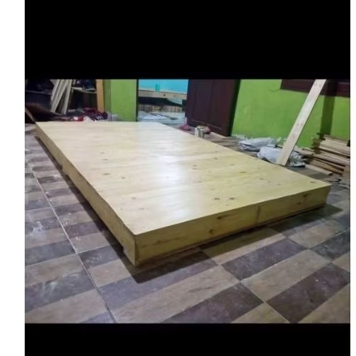 tatakan kasur /tempat tidur kayu jati belanda /alas kasur kayu palet