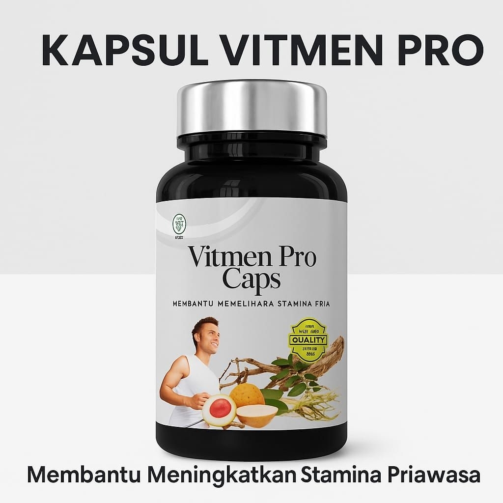 KEMASAN BARU / VITMEN PRO / VIT MEN ASLI ORIGINAL / MENJAGA KESEHATAN TUBUH / BC ALMAHIRA KAPSUL