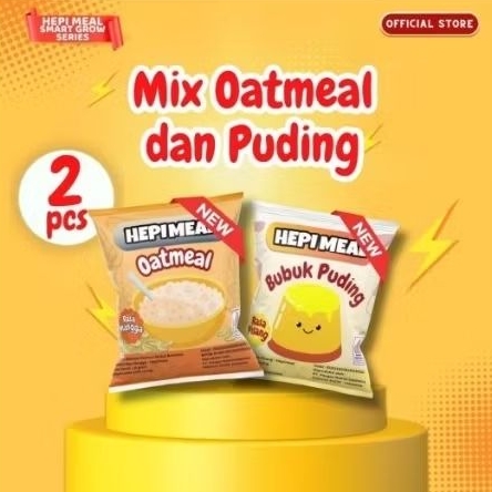 Bundling Hemat 2 PCS Oatmeal & Puding Silky – Camilan MPASI Sehat,  Halal – HEPI MEAL