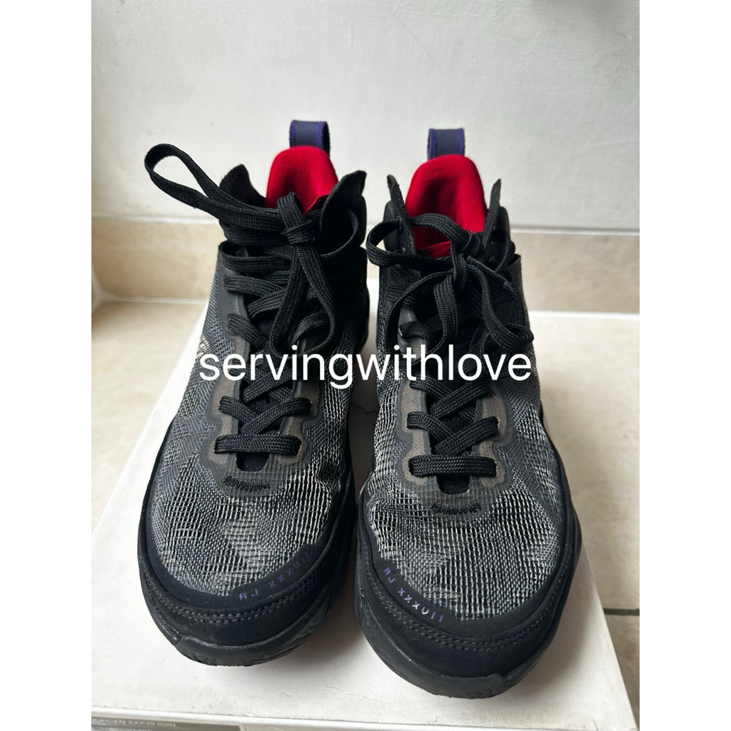 [ORIGINAL] Preloved Sepatu Basket Air Jordan 37 Size 37,5, 23,5 CM Aj XXXVII Pf Raptors Black Purple