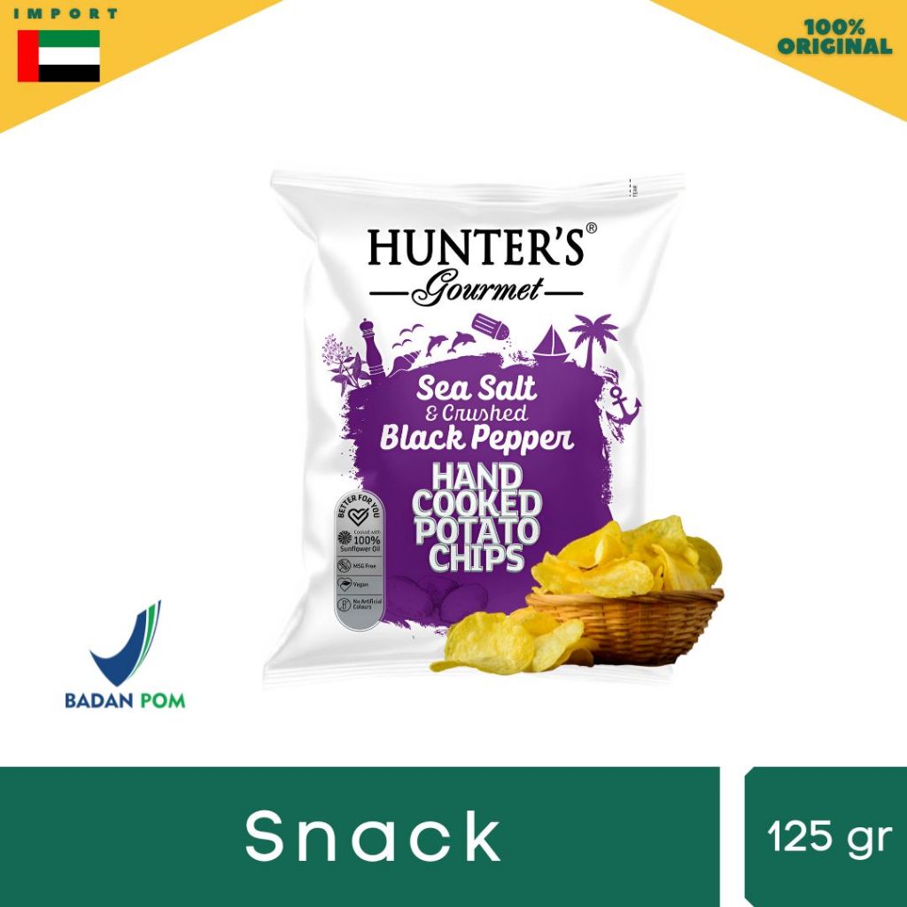 

Hunter’s Gourmet Hand Cooked Potato Chips - Keripik kentang