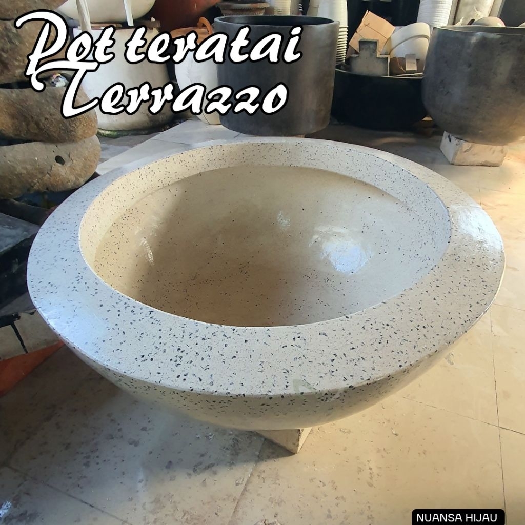Pot teratai / Kolam teratai Terrazzo