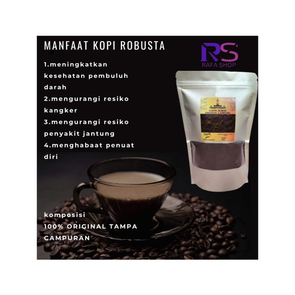 

Kopi Bubuk-Kopi Bubuk Murni-Kopi-Kopi Bubuk Lampung-Kopi Bubuk-Bopi Asli Murni- 100% original 500gram /kopi tradisonal