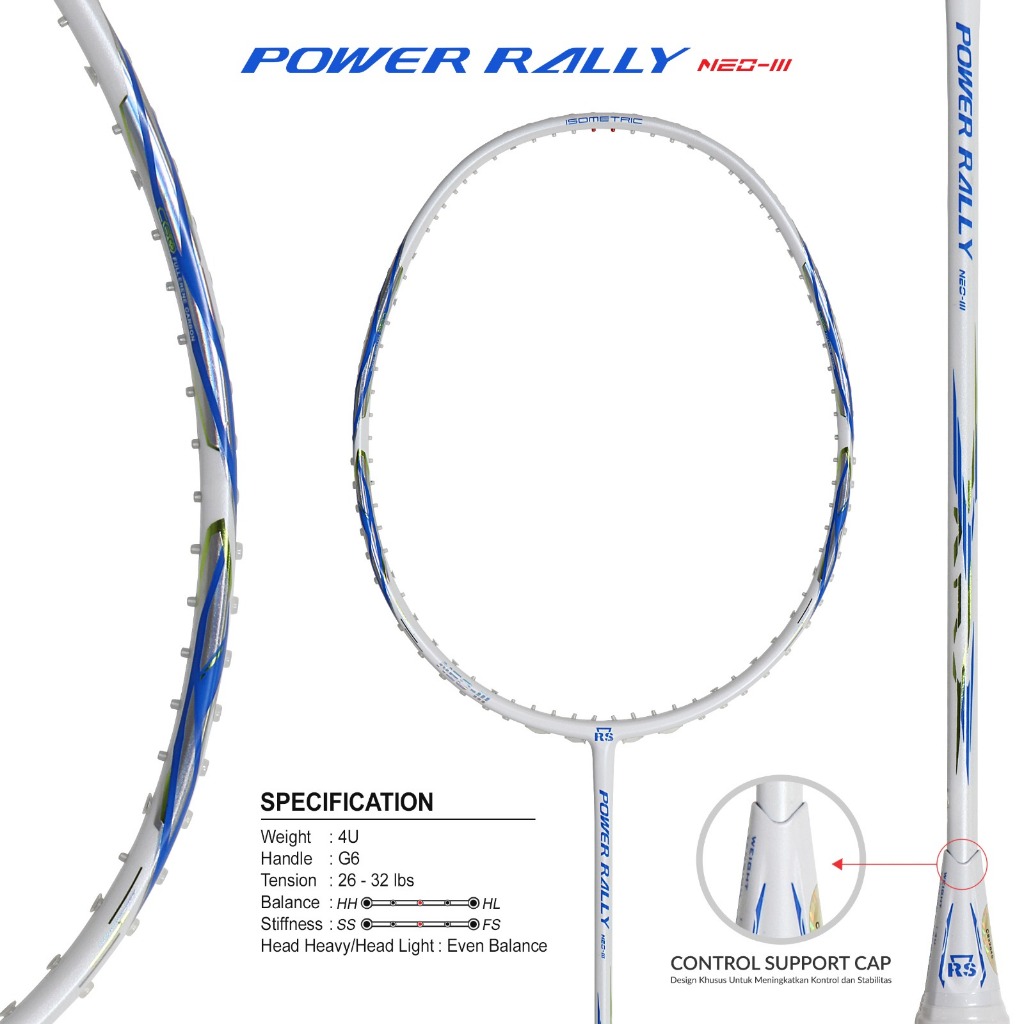 Raket Badminton Reinforce Speed RS Power Rally Neo III