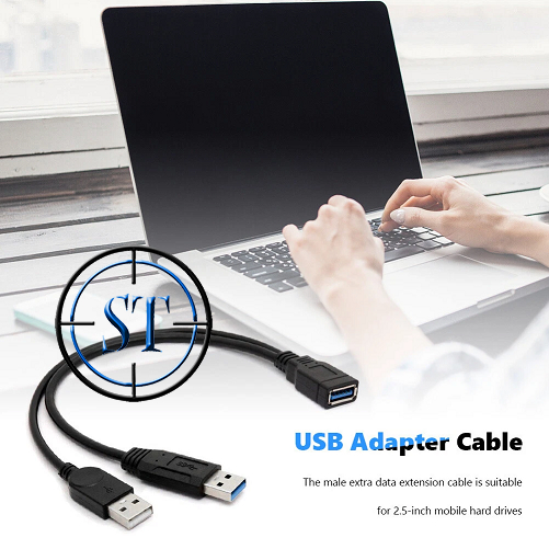 USB 3.0 A Female to 2 Dual USB Male Jack Y Splitter Cord Extension Power Cable Charging Adapter Cabl