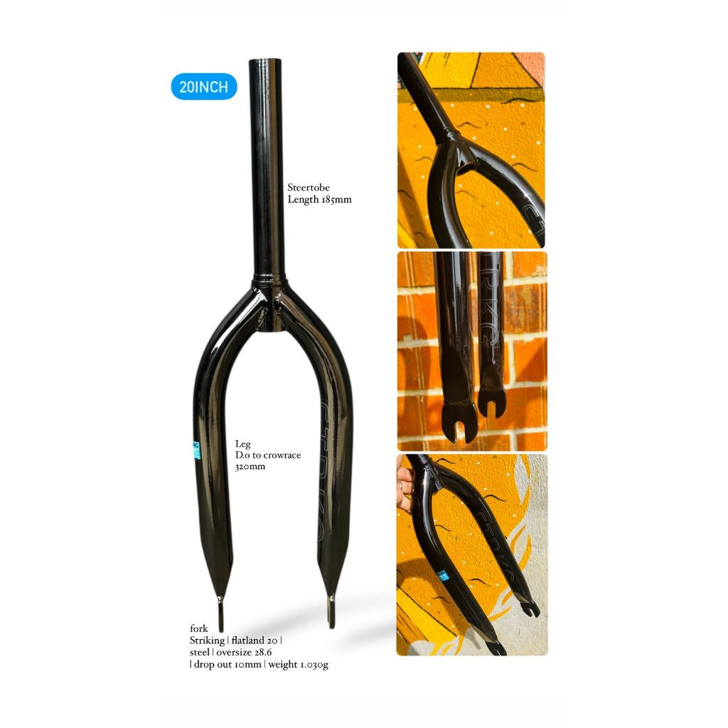 FORK BMX FLATLAND GARPU SEPEDA 20 INCH