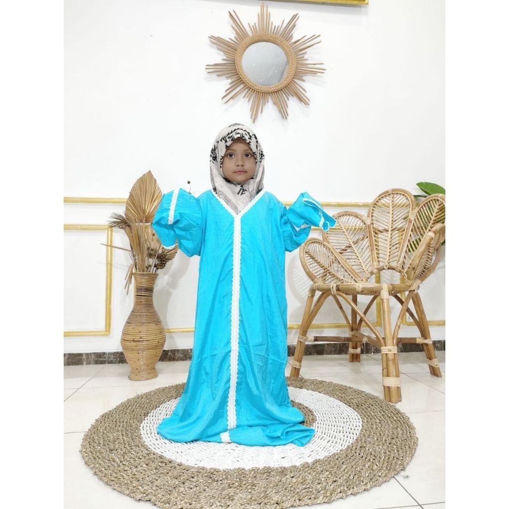 abaya VILLANT bahan parasut polos 354 jokam