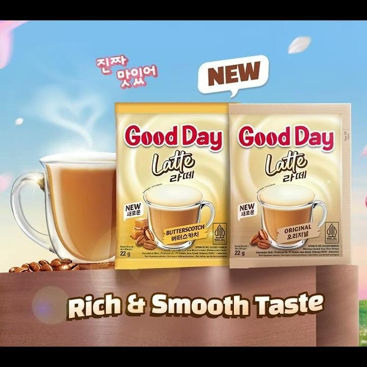 

GoodDay Kopi Susu Sachet Rasa Baru Korean Latte Original & Butterscotch 22g