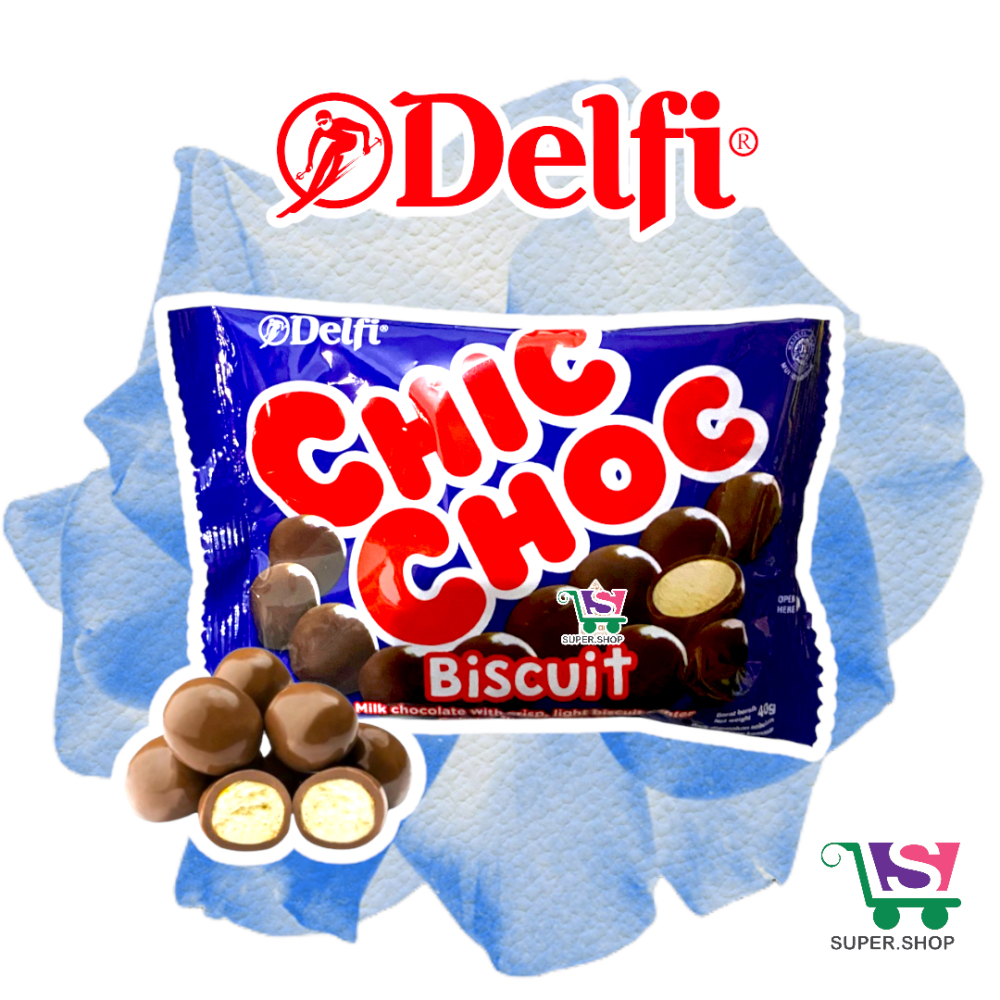 

40g 1 Pcs Delfi/Chic Choc Biscuit/Biskuit Milk Chocolate With Chip/Cokelat Susu