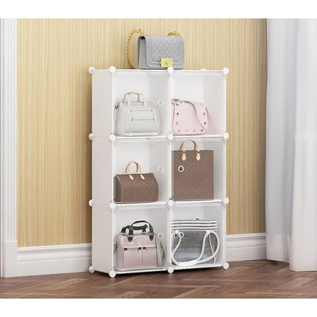 Lemari Plastik Tas Baju Buku/Rak Penyimpanan Serbagunaguna