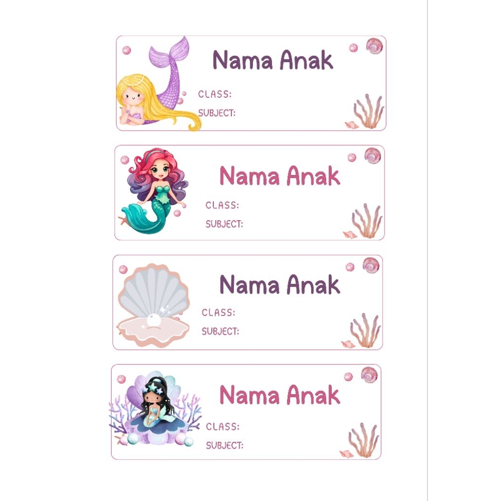 

MERMAID.. LABEL STICKER HVS PREMIUM
