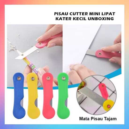 

Pisau Cutter Lipat Mini perlengkapan ATK Sekolah Kater Kecil Untuk Unboxing