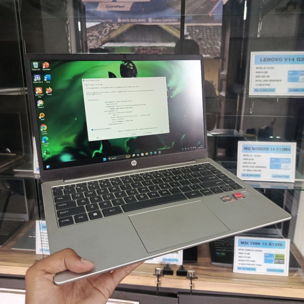 Dijual Laptop Second HP 245 G10 || Ryzen 7 7730U || RAM 16 GB || SSD 512 GB || 14 inch Full HD