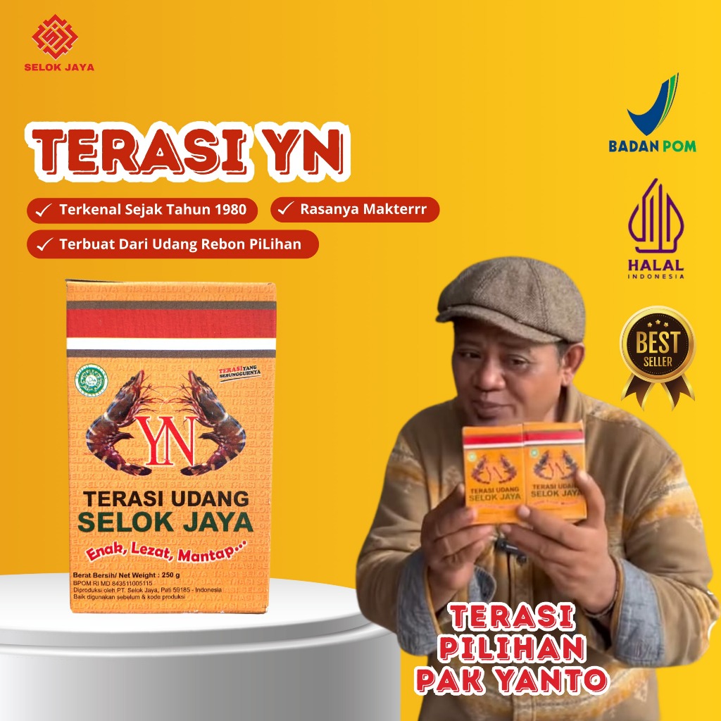 

TERASI UDANG YN SELOK JAYA 250gr , 100gr