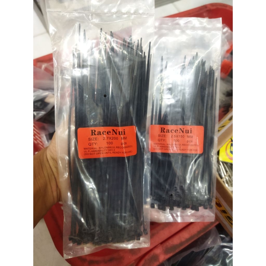 

Kabel tie / Kabel tis 2,7 -150/200mm isi 100 Pcs Tali tis /tali jangkrik Multifungsi /1Pak