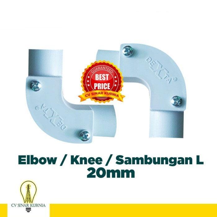 Elbow pipa pvc 20 mm / sambungan pipa knee L / L-Bow KNEE BAUT SIKU