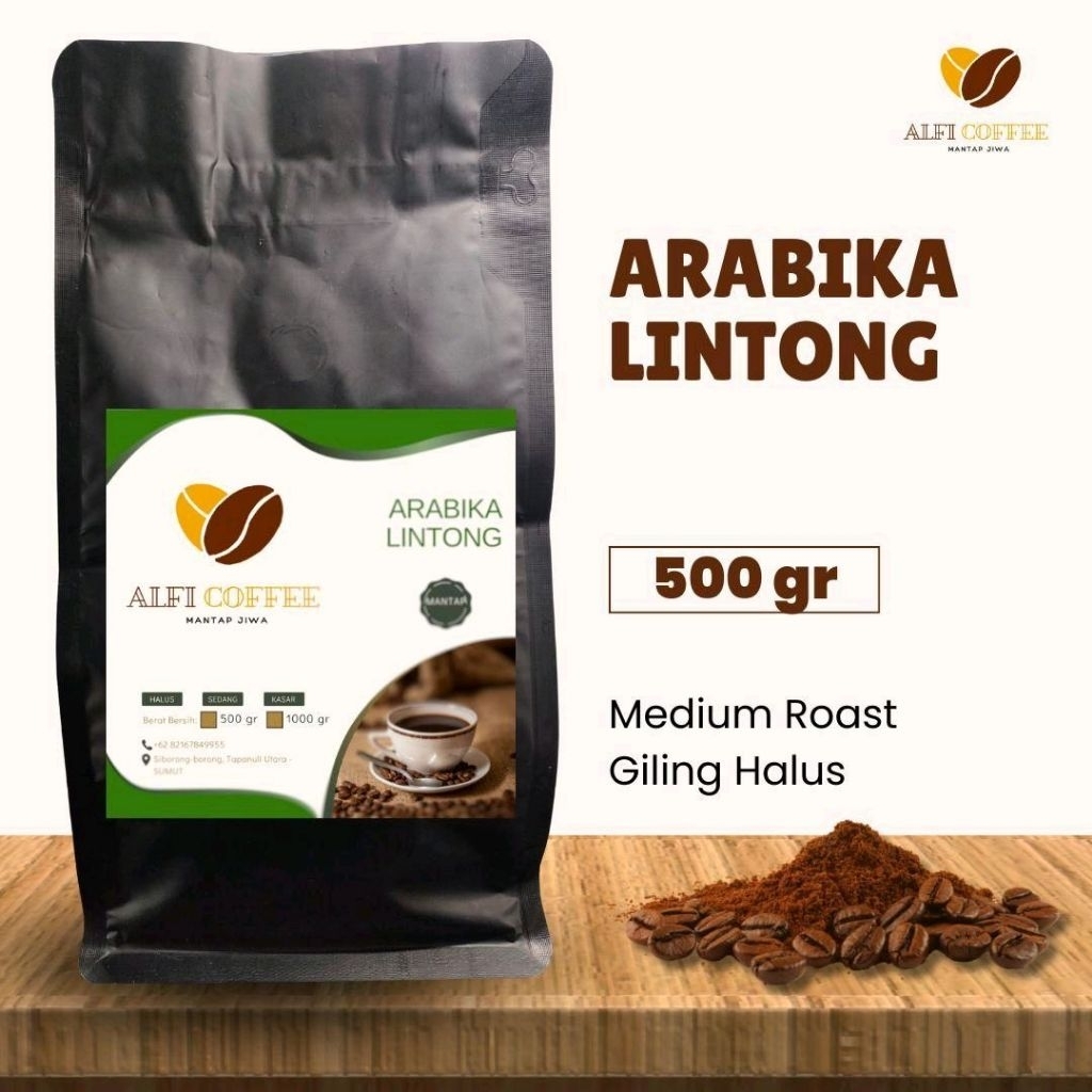 

Kopi Arabica Lintong 500 gr Arabika Lintong Sumatera Utara