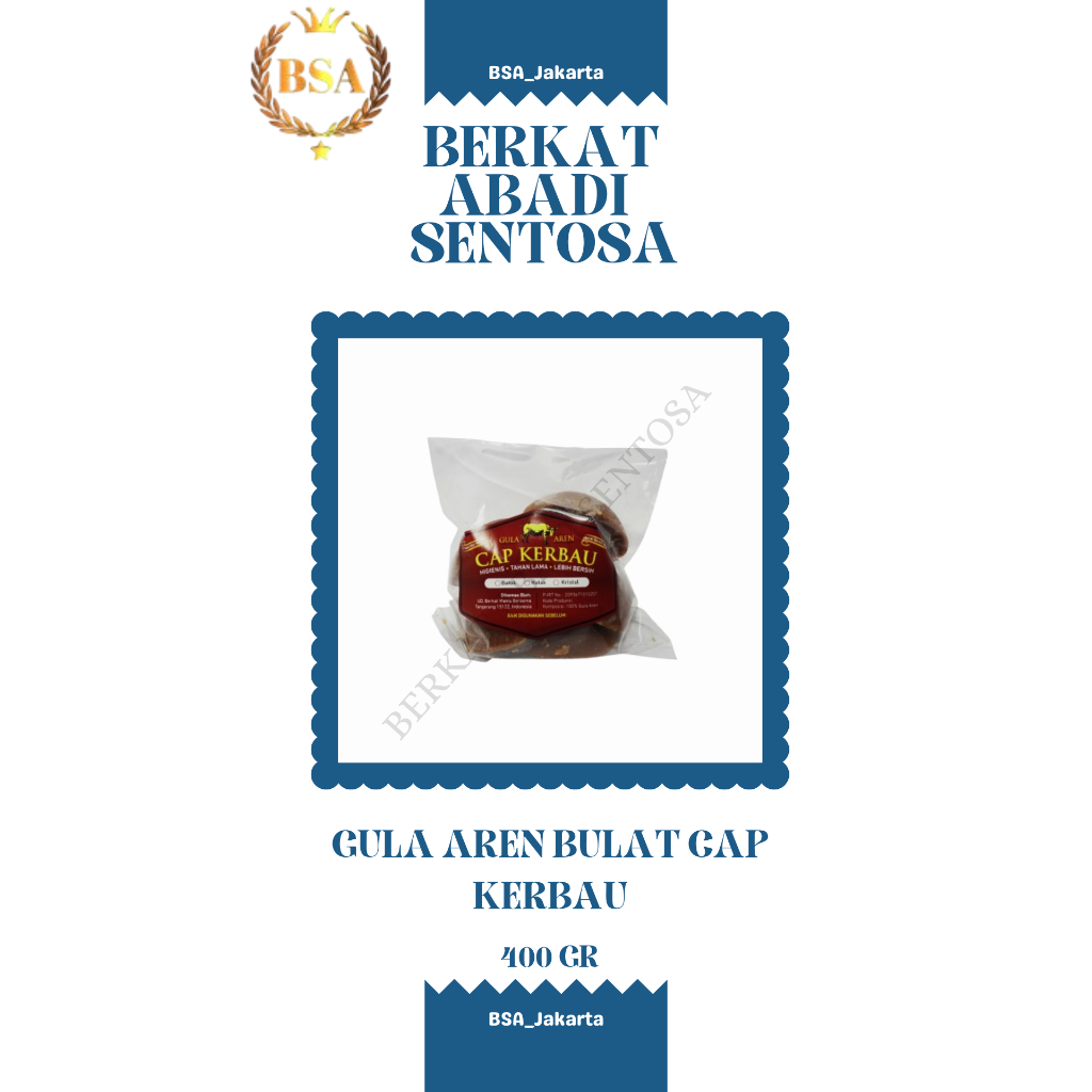 

GULA AREN BULAT CAP KERBAU (400 GR)