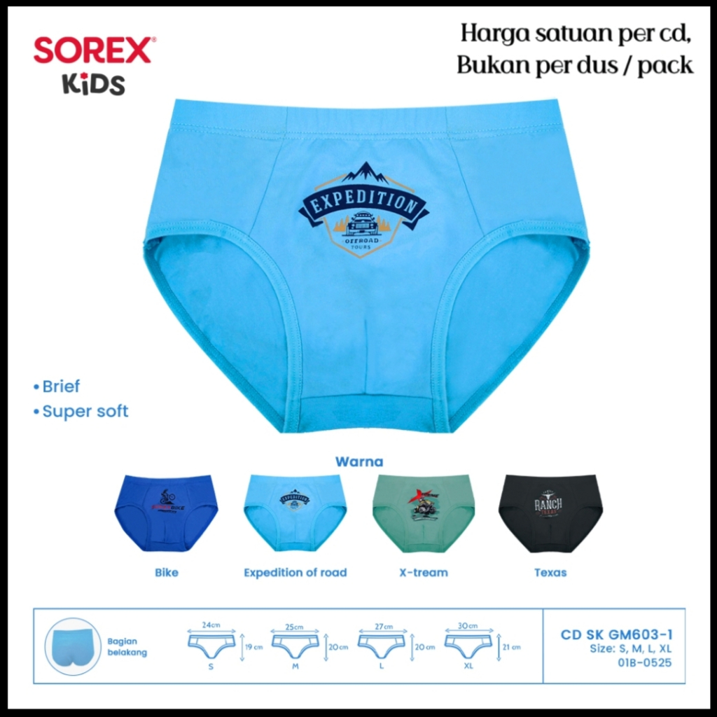 SOREX KIDS BOY CD GM603 RIDER - CELANA DALAM ANAK COWOK LAKI LAKI