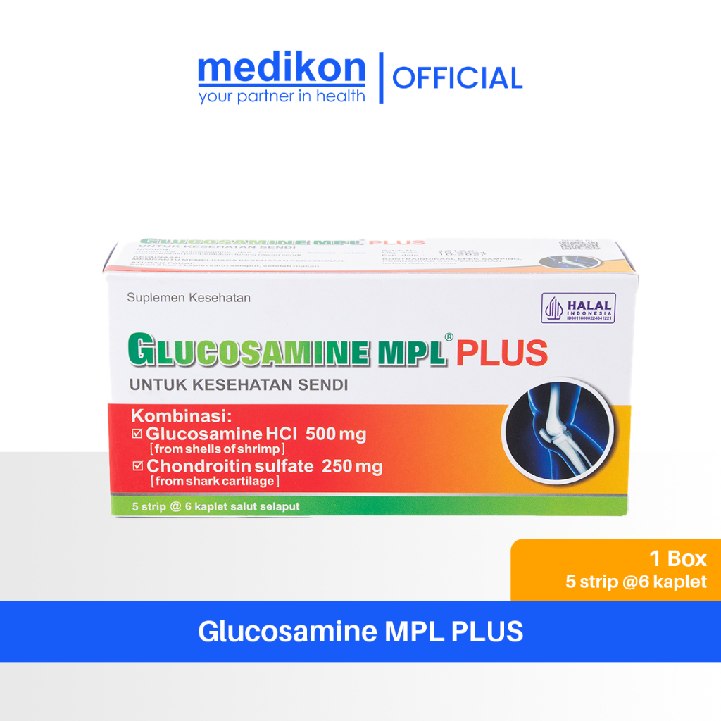 Medikon Glucosamine MPL Plus - 30 Kaplet (5 Strip x 6 Kaplet)