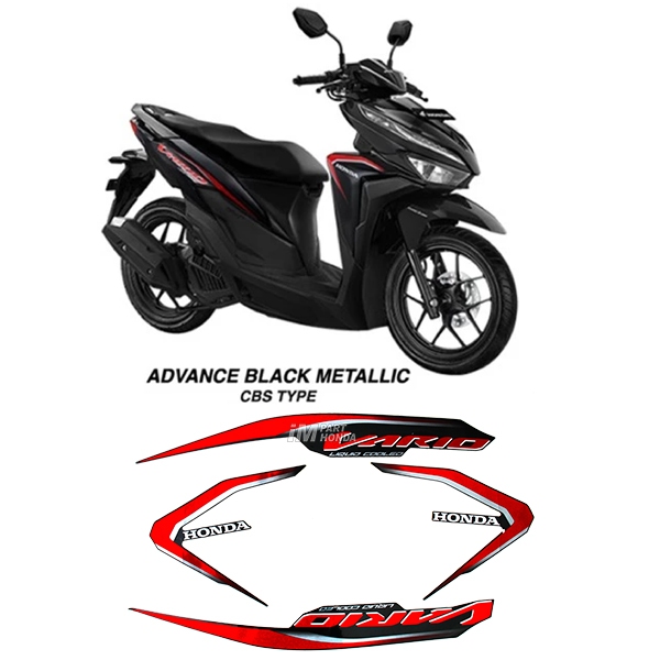 ORI  Stiker Vario 125 LED 2019 Hitam Advance Black ORIGINAL