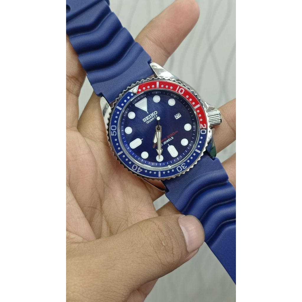 Jam Tangan Seiko Diver Sport Blue Dial No Original