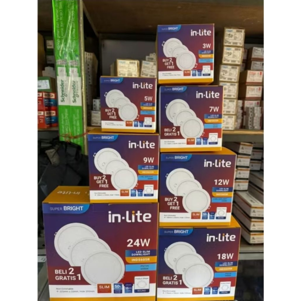 LAMPU IN LITE 7 WATT DL LED PANEL OUTBOW