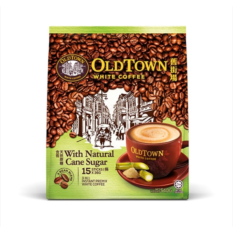 

Old Town White Coffee With Natural Cane Sugar / Gula Tebu 15 x 36 Gram