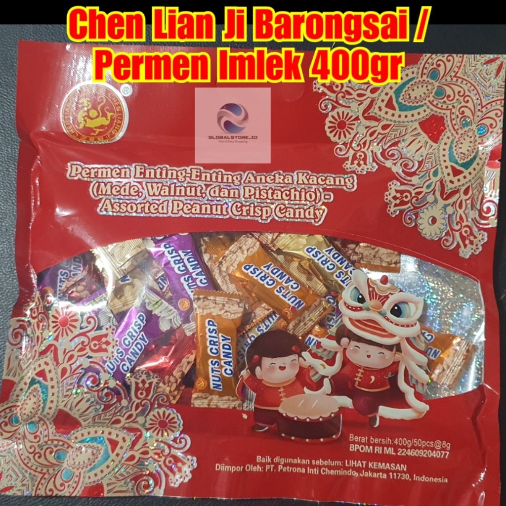

Chen Liang Ji Barongsai Permen Kacang Imlek 400gr