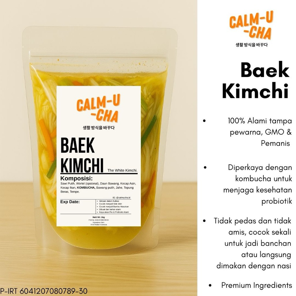 

Baek Probiotic Kimchi(White Kimchi) - 225g 500g 1kg