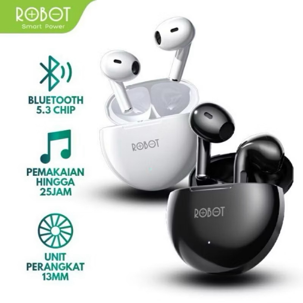 Headset Bluetooth ROBOT Flybuds T10 True Wireless Earphones headset Original