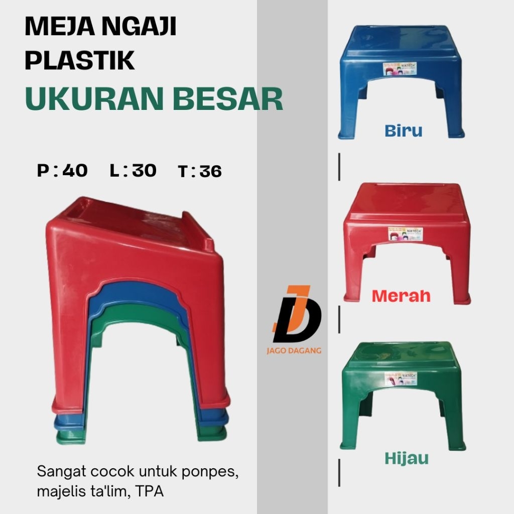 MEJA NGAJI PLASTIK BESAR | Rekal Ngaji plastik