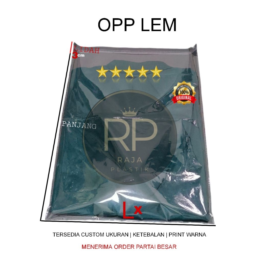 PLASTIK OPP LEM 30×37+3/0.27