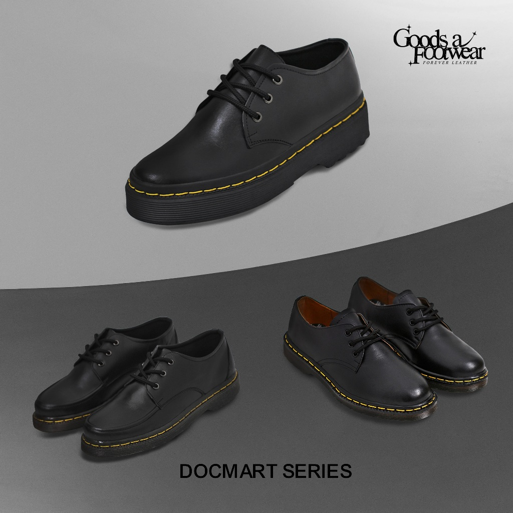 Favorit Goodsafootwear - Country Sepatu Docmart Pria Derby Shoes - Model Low Boots 3 Hole - Material