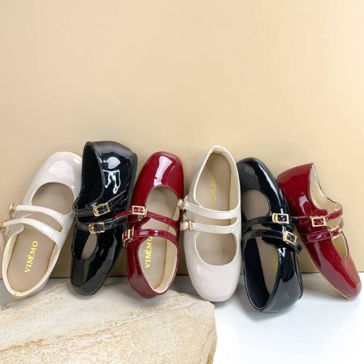 KODE U46W Vimemo Berryl Kids  Sepatu Anak Mary Jane Sepatu Sekolah Anak