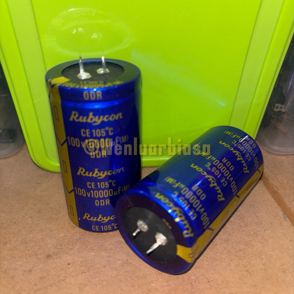 Elco 10000uf 100v Elko 10000 uf 100 volt Rubycon Biru